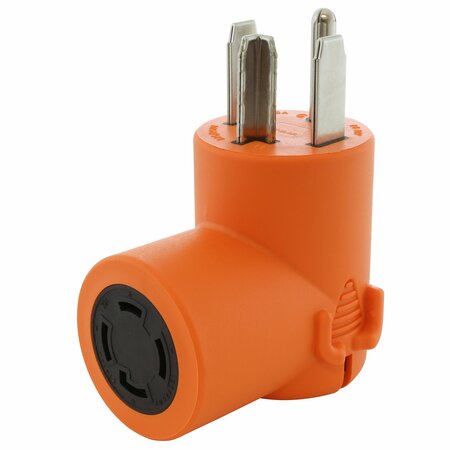 AC WORKS 4-Prong Dryer Plug to 4-Prong Locking 30 Amp 125/250 L14-30R Adapter AD1430L1430